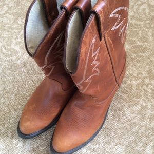 Western Genuine cowhide Boots Mens size 9 Tan